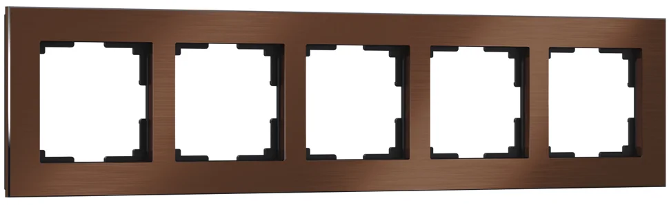 Рамка 5-местная Werkel Aluminium, коричневый алюминий, WL11-Frame-05