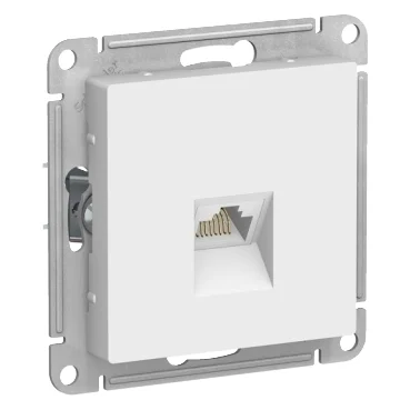 Механизм розетки компьютерной 1-местной СП AtlasDesign RJ45 кат.6A бел. Schneider Electric ATN000186