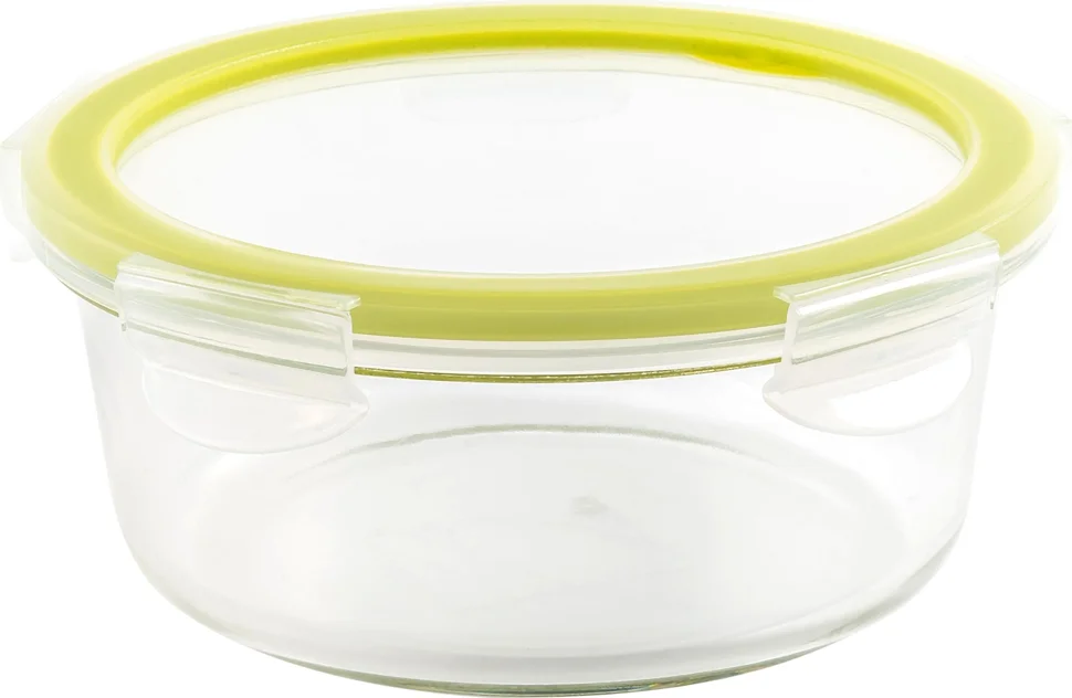 Контейнер для продуктов Cristallo круглый 0,83л оливковая роща*