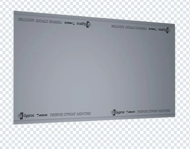 Гипсокартон ГКЛ Vetonit (Gyproc) Стронг Акустик ГСП-RD-УК 3000*1200*15 мм звукоизоляционный