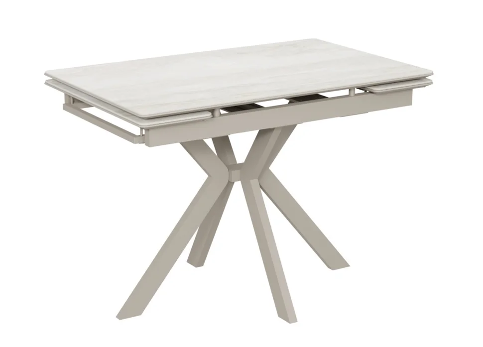 Стол Сумо-1С NEW 110х70 (+25+25) (царга Мокко/МДФ+PVC Мокко/Milano Brown) + нога №125Q мокко