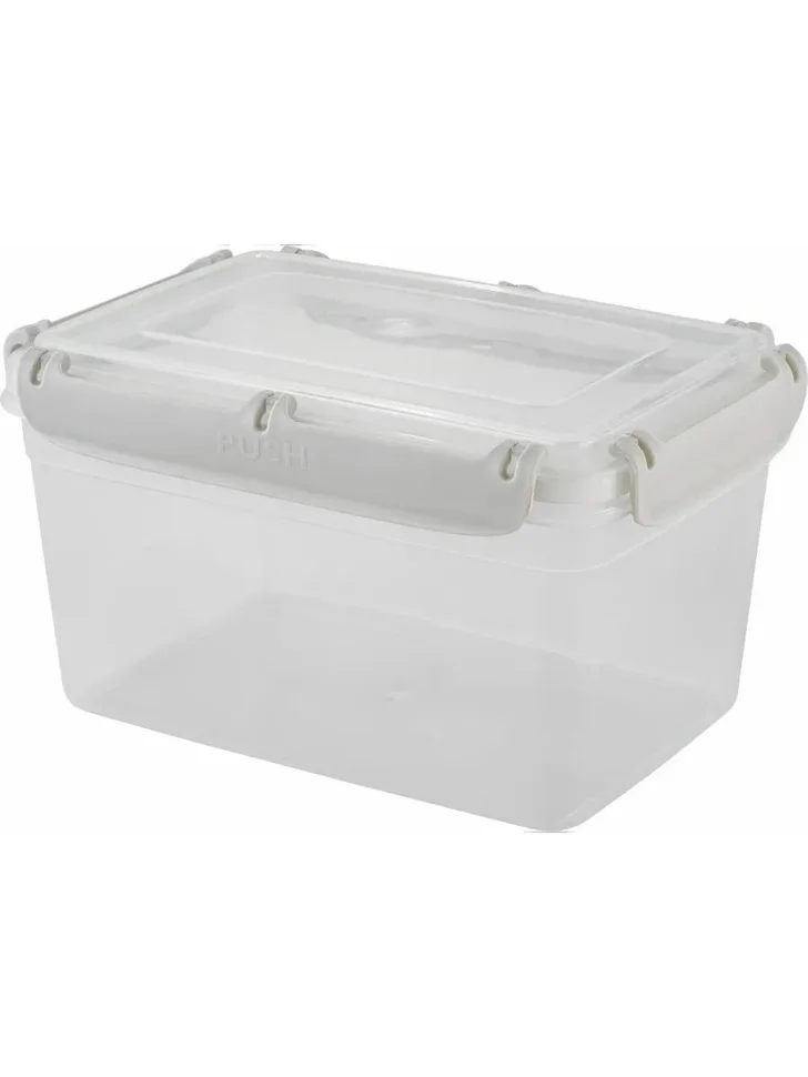 Контейнер герметичный для продуктов Plast Team BERGEN с защелками 1,3л пепельный жемчуг