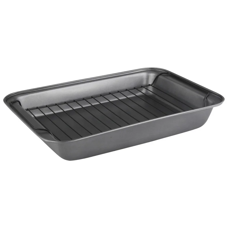 Форма для запекания с решеткой MALLONY R-055 прямоугольная, размер: 37,5*25,5*5 см