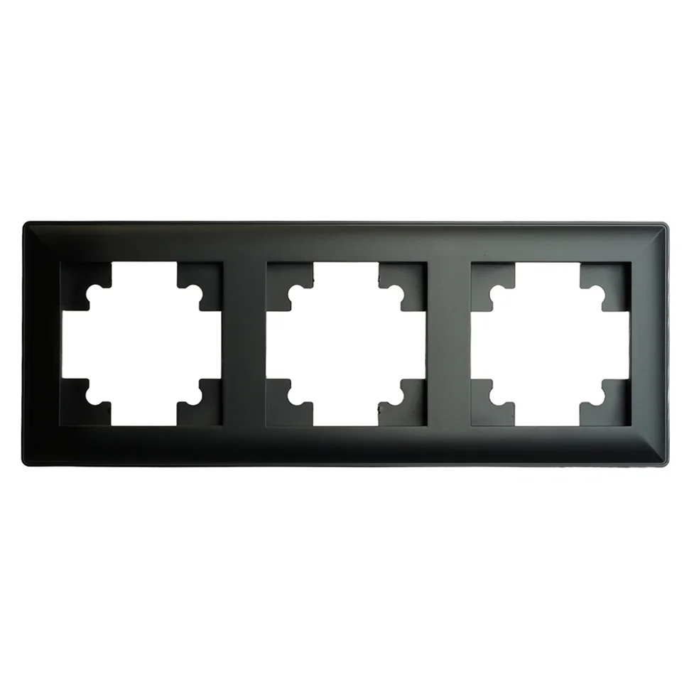 Рамка трехместная STEKKER Катрин, черный (PFR00-7003-05)