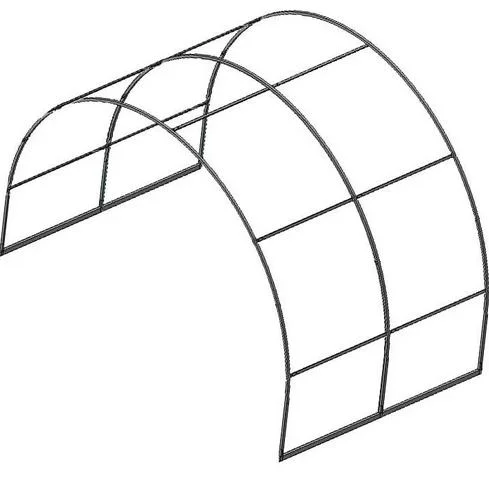 Вставка-удлинение АРОЧНАЯ (шаг 1м, 2м) труба 25*25, каркас