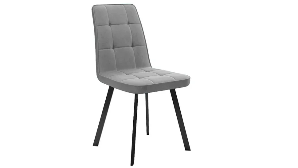 Стул Рони (Черный муар/Микровелюр BRENDY Grey)
