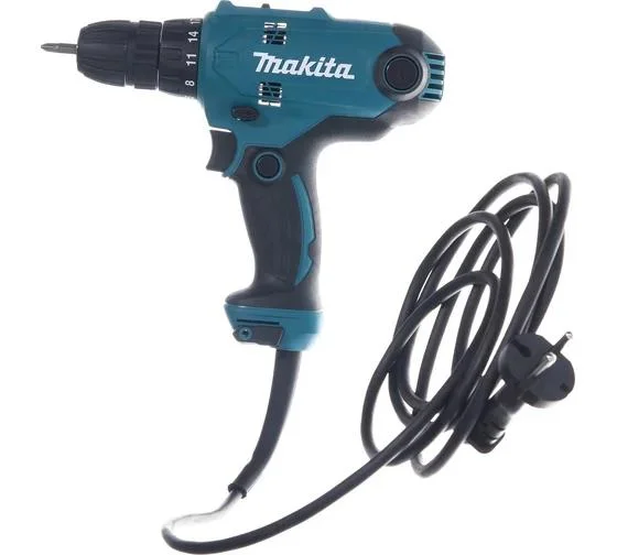 Дрель сетевая безударная MAKITA DF0300 (320Вт, 0-450/0-1500 об.мин, 2 скорости, БЗП)