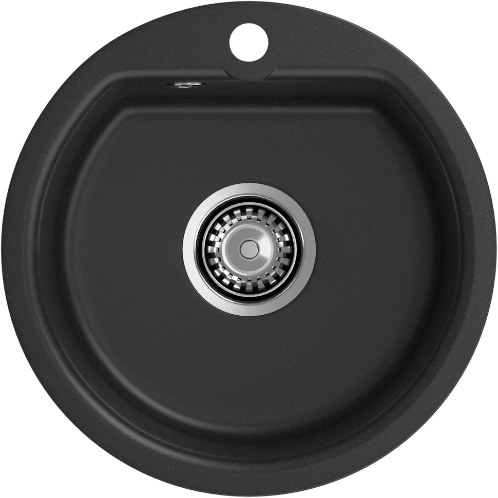 Мойка мрамор ЭкоМ М-435 1 чаша D-435мм цвет черный арт. М-435.308