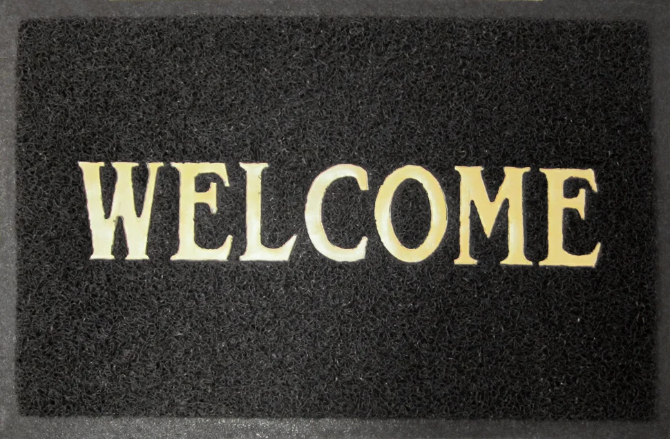 Коврик придверный "Spongy" Welcome 50х80 см, черный, SunStep*