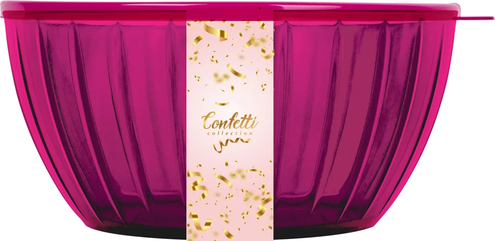 Салатник Sugar&Spice Vanilla Confetti 1,7л с крышкой коктейльная вишня*