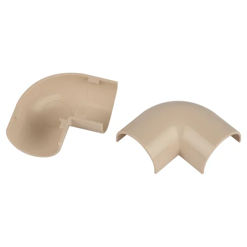 Поворот ЭРА T-90-KK-30-13-B на 90 градусов для полукруглого кабель-канала бежевый 30х13мм (2шт)