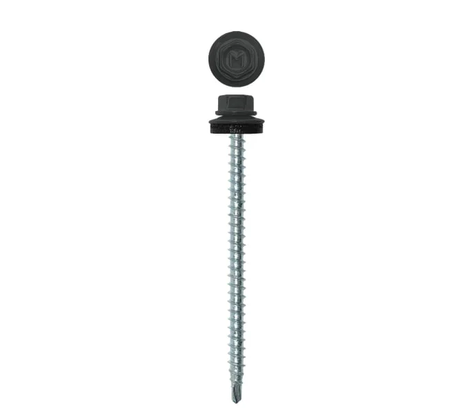 Саморез кровельный 4,8 x70 (антрацитово-серый) RAL 7016 (уп 100шт) DAXMER