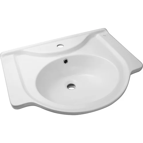 Комплект Aqwella: тумба Корсика 655х835х425 мм напольная, цвет белый с раковиной Стиль 650