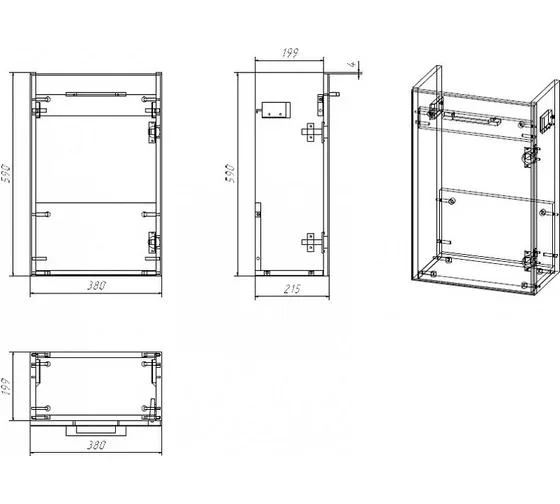 Комплект CERSANIT: тумба под умывальник LARA 40 белая с раковиной MODUO 40 со смесителем, сифоном и дозатором