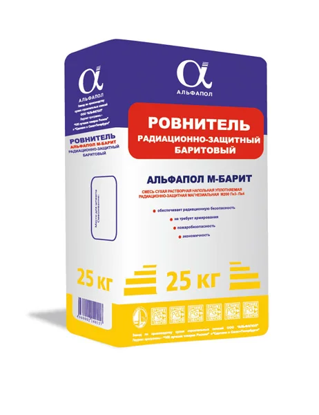 Ровнитель магнезиально-баритовый АЛЬФАПОЛ М- Барит 25 кг