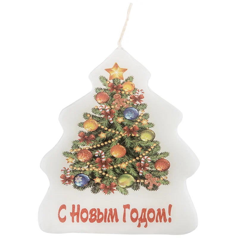 Свеча-барельеф "Новогодняя елочка"