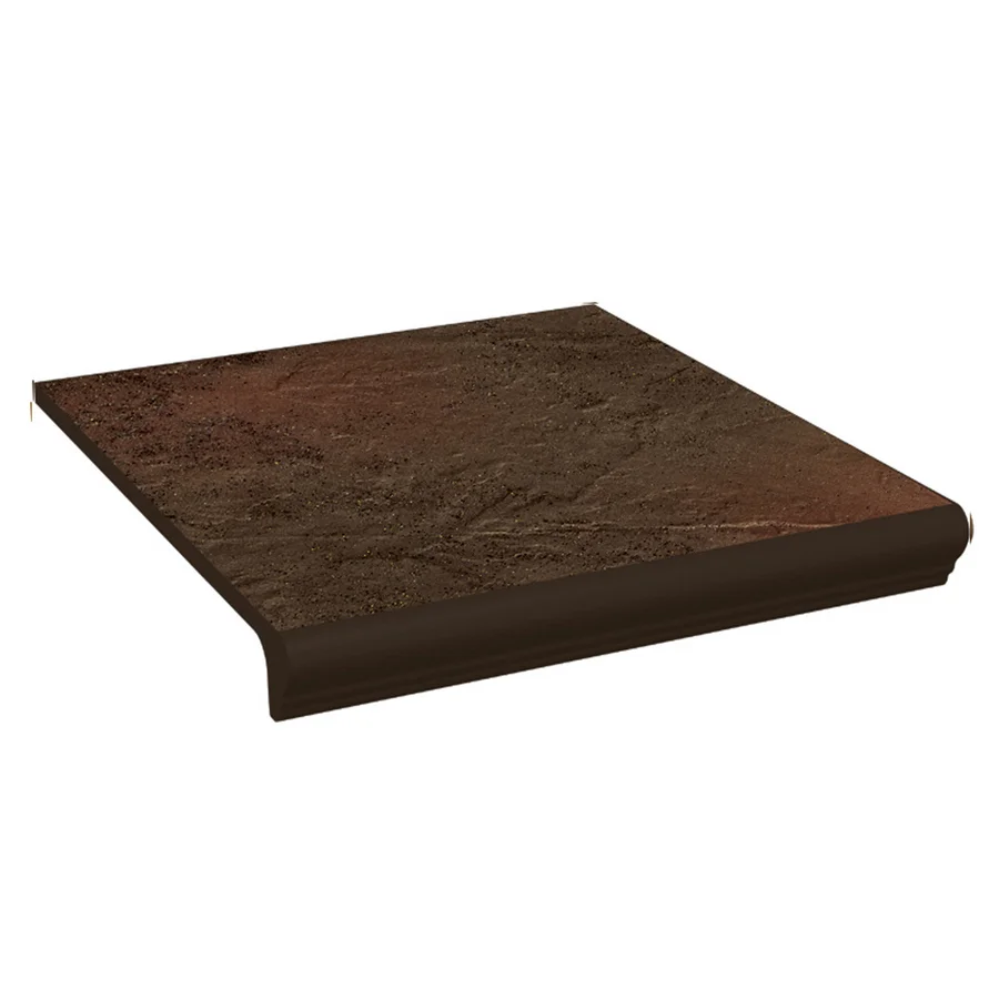 Клинкер Paradyz SEMIR BROWN ступень простая с капиносом структурная 30*33*1,1