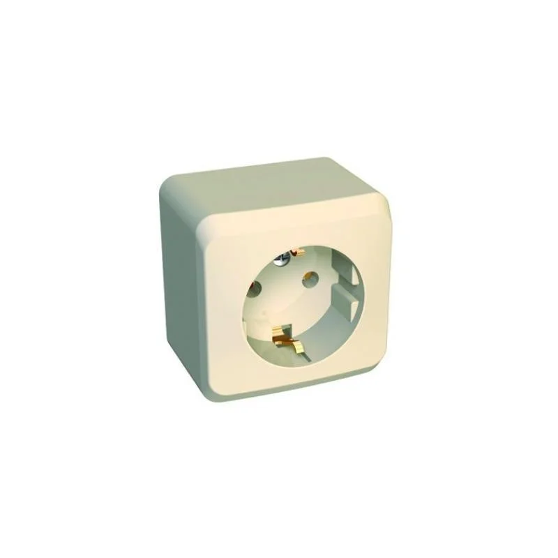 Розетка 1-местная ОП Этюд 16А с заземл. крем. Schneider Electric PA16-003K