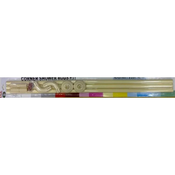 Карниз для ванной ZALEL угловой, крем, 90-90-90