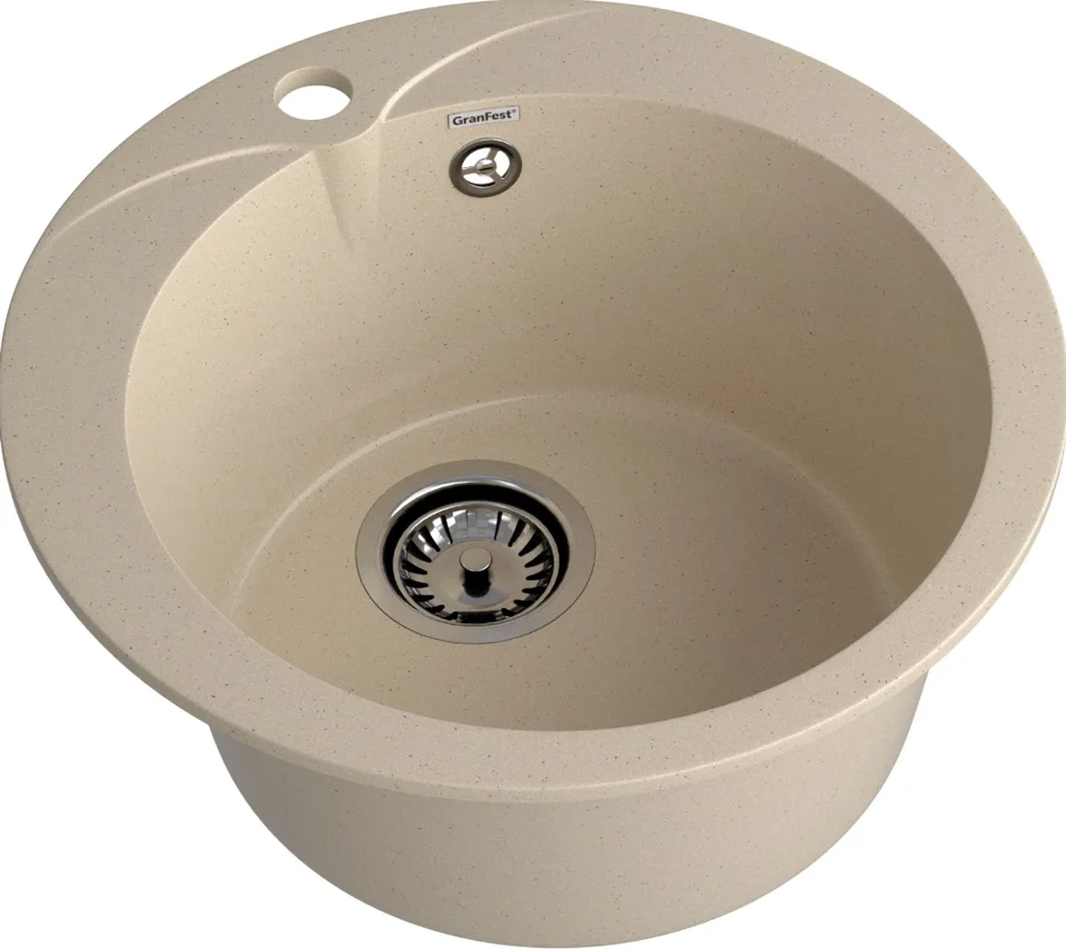 Мойка композитная GRANFEST Rondo d480 Кашемир круглая