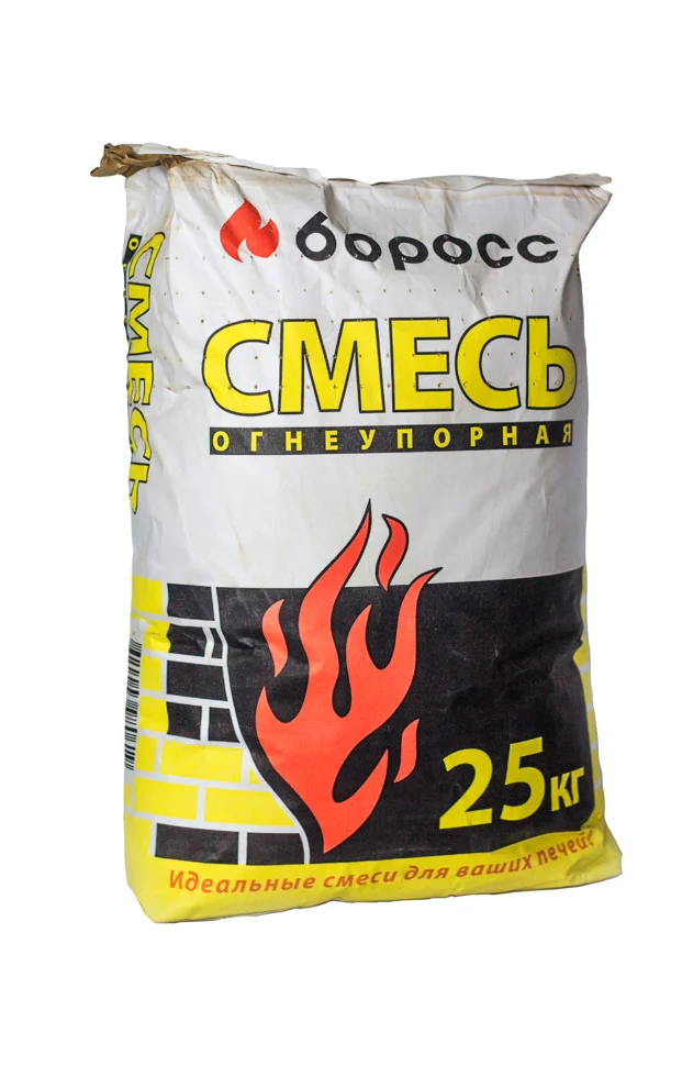 Смесь огнеупорная БОРОСС для печей и каминов 25 кг (до +1300&#176;С)