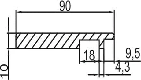 Наличник дверной телескопический PROFILO PORTE 90*10*2150 графит матовый (внешний)