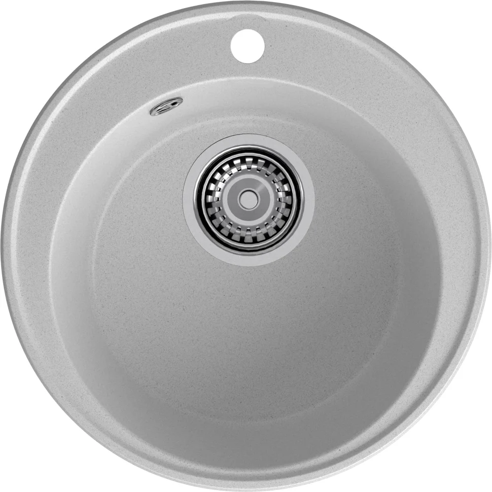 Мойка кварцевая ЭкоМ 4800 1-чаша D-480мм цвет серый арт.4800 серый
