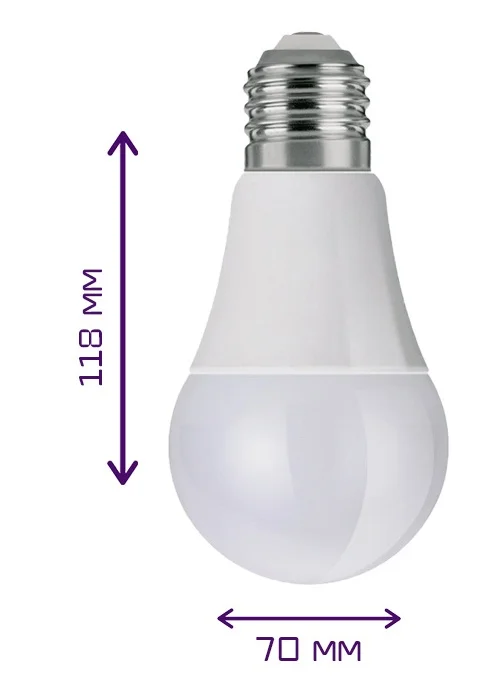Лампа светодиодная 25W Е27 220V 6500K 2000Лм (дневной) Груша (A70) Фарлайт