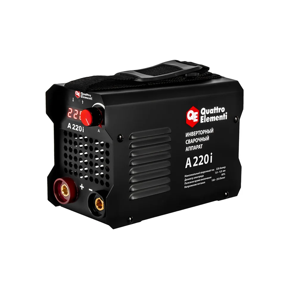 Сварочный аппарат QUATTRO ELEMENTI A 220i (220 А, электроды до 4.0 мм, дисплей)