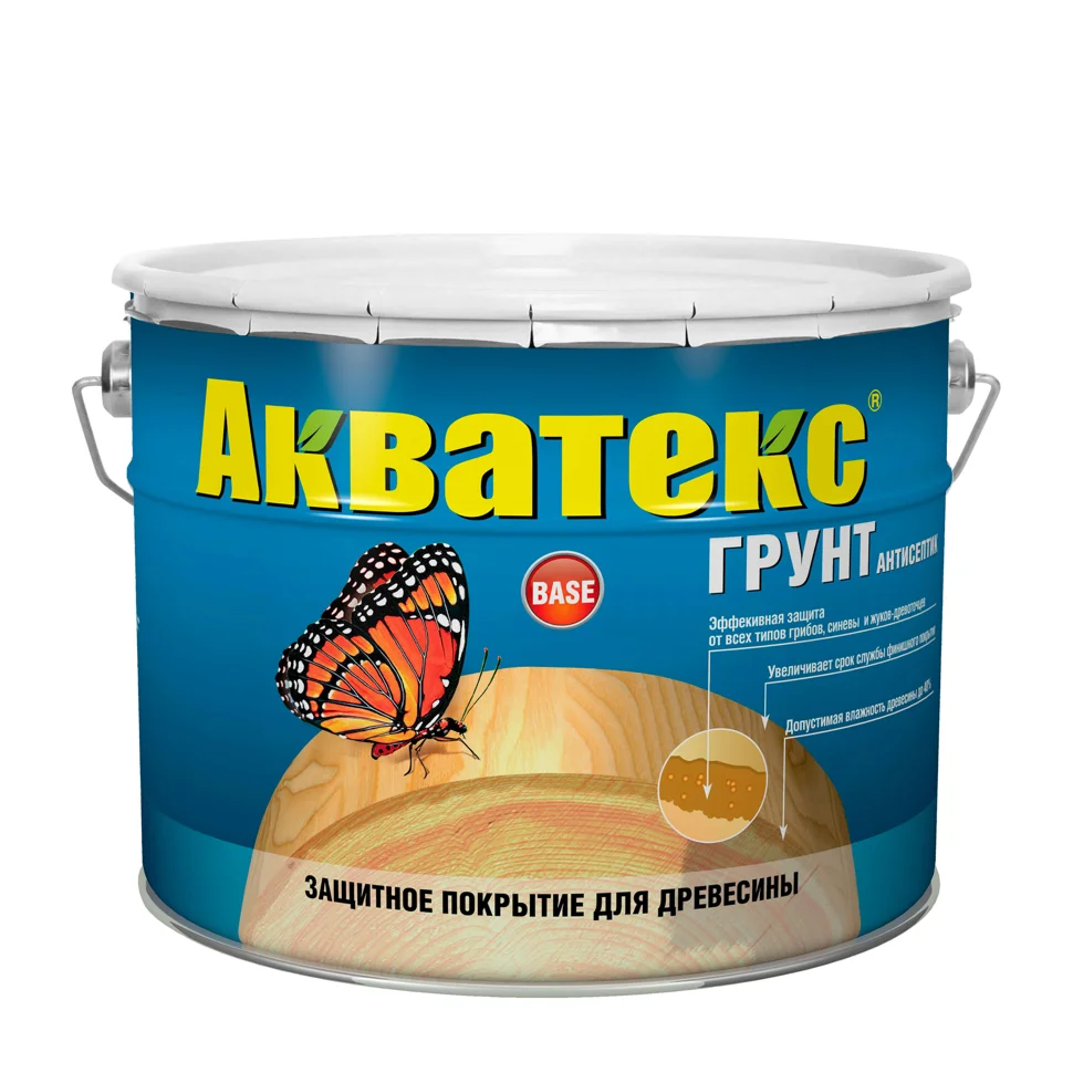 Грунт-антисептик Акватекс бесцветный 9л