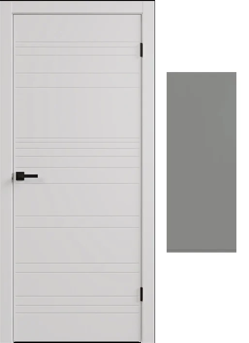Дверь ВДК Линии RAL 7040 глухая 90х200 (толщина 36мм), эмаль