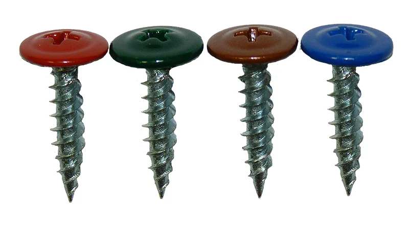 Саморезы с прессшайбой острие 4,2x25 RAL 1028 (уп 500шт)