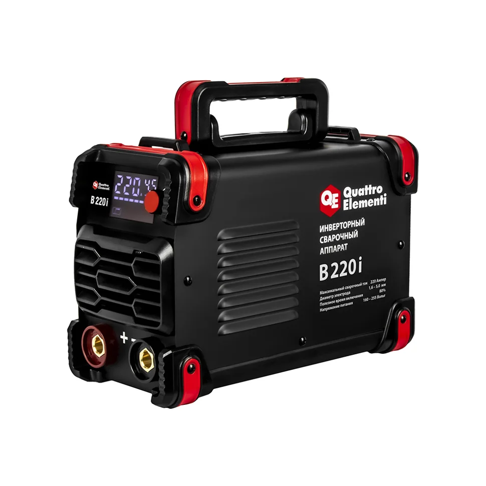 Сварочный аппарат QUATTRO ELEMENTI B 220i (220 А, электроды до 5.0 мм, LED дисплей, TIG-Lift)
