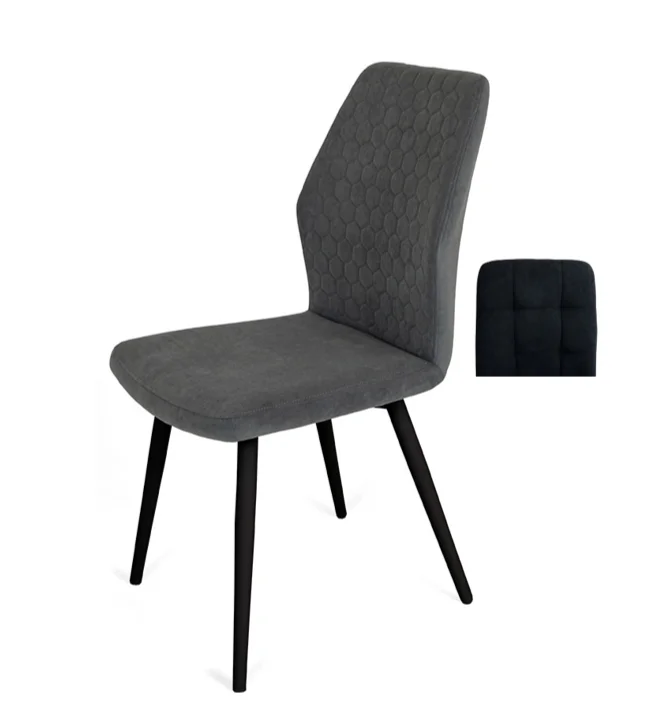 Стул Кальяри (ткань Т191-угольный графит СОТЫ) + ножки 1R32 (черный)