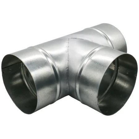 Тройник, серия TPG, для круглых воздуховодов, D400, оцинкованная сталь, ЭРА