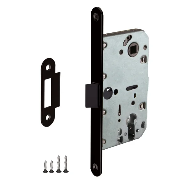 Защелка сантехническая с пластиковым язычком PUNTO PL85-50/BL BL черный