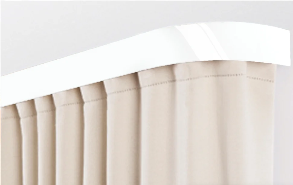 Карниз "Галант" с поворотами (бленда 5см), 2,8 белый глянец 2-х рядный