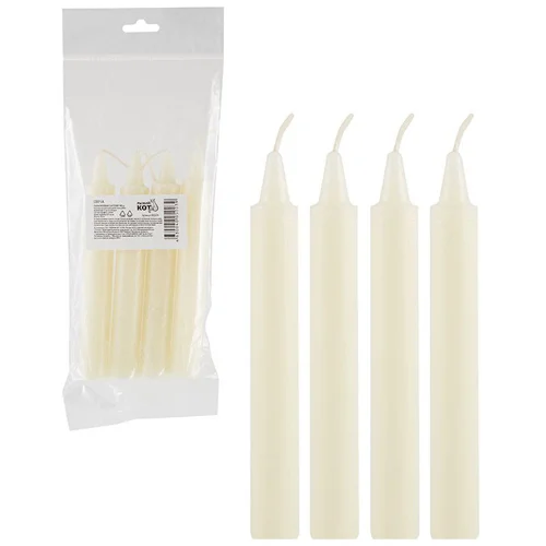 Свечи хозяйственные РЫЖИЙ КОТ 36гр/40гр., высота 15см/17,5см., в упаковке 4 шт.