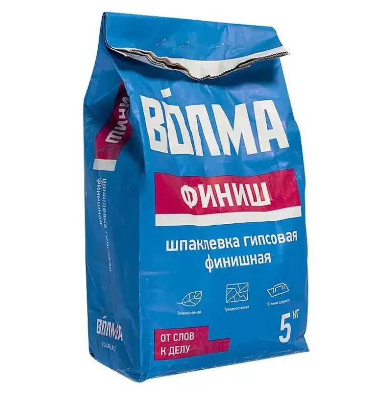Шпаклевка гипсовая ВОЛМА ФИНИШ финишная 5 кг (полиэтилен)