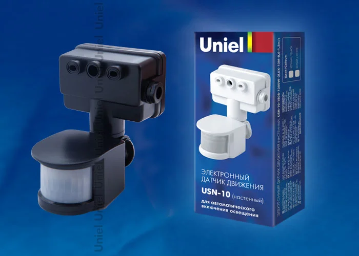 Датчик движения USN-10-180R- 1200W-3LUX- 12M-0,6-1,5m/s- BL