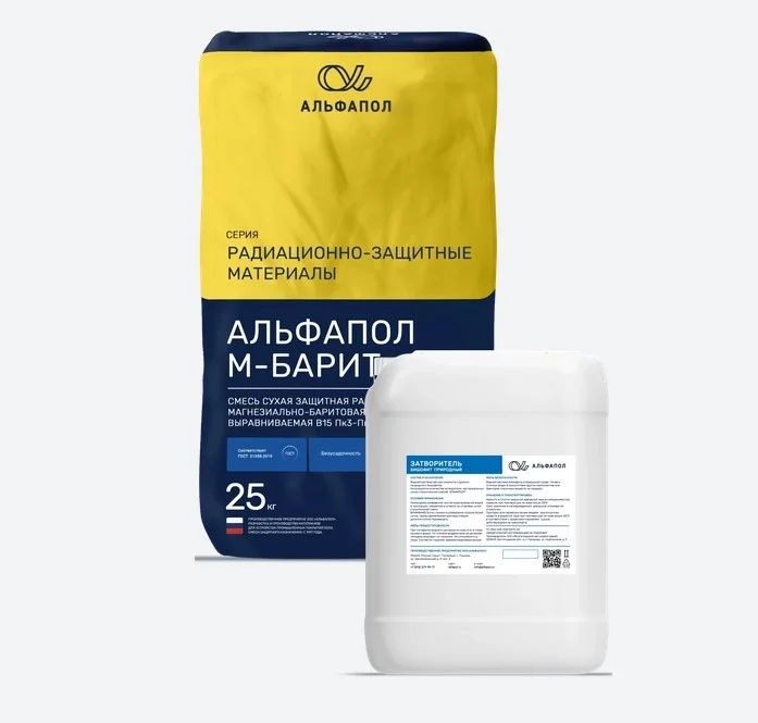 Ровнитель магнезиально-баритовый АЛЬФАПОЛ М- Барит 25 кг