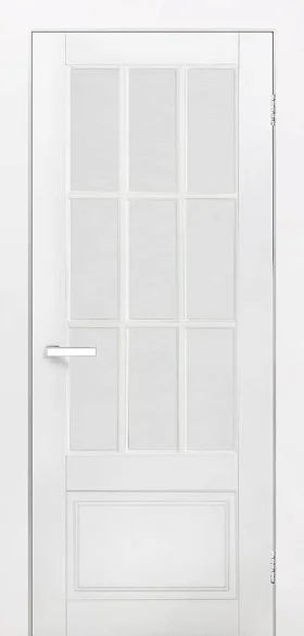Дверь VERDA Лацио стекло сатинато белый 70, эмаль