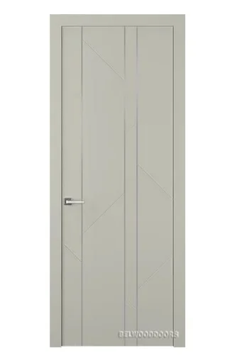 Дверь BELWOODDOORS "Флекс 1" глухая 90 (21-10) smart core эмаль шелк с молдингом хром