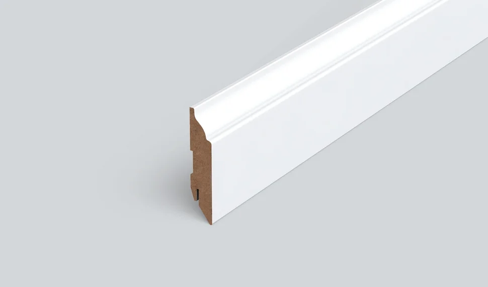 Плинтус шпонированный CLASSEN Pure Rex белый 83х16x2400мм, арт.222397