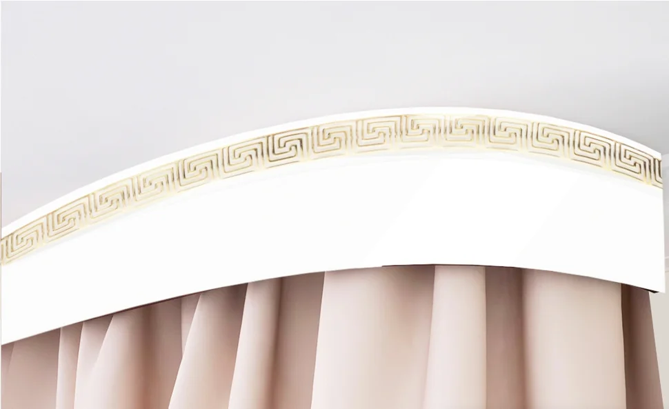 Карниз Галант NEO "Греция" с поворотами 3,6 белый глянец, 3-х рядный