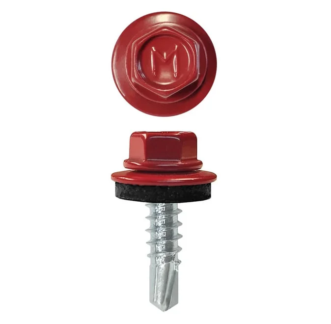 Саморез кровельный 4,8x35 (красный рубин) RAL 3003 (уп 250шт) DAXMER