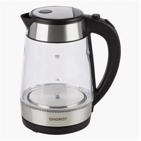 Чайник ENERGY E-254 (1.7л) стекло, пластик цвет черный