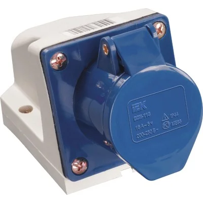 Розетка 2-местная ОП 32А 2P+PЕ 220В IP44 ССИ-123 IEK PSR11-032-3