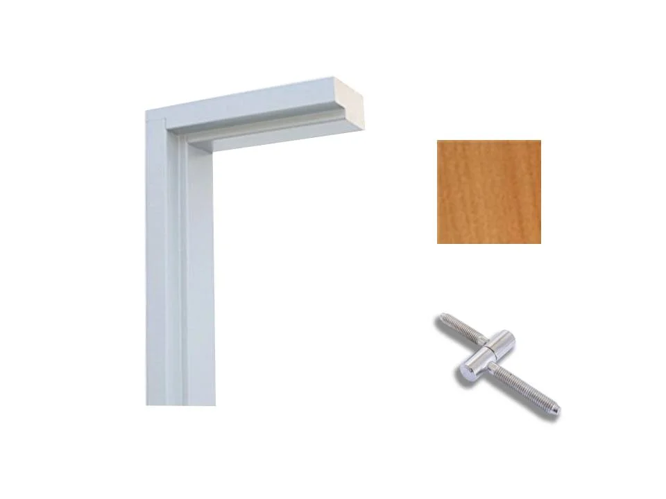 Коробка дверная VERDA с четвертью 21-9 миланский орех (комплект 2,5 шт c петлями ввертными) для полотна 800(820)*2024(2036)