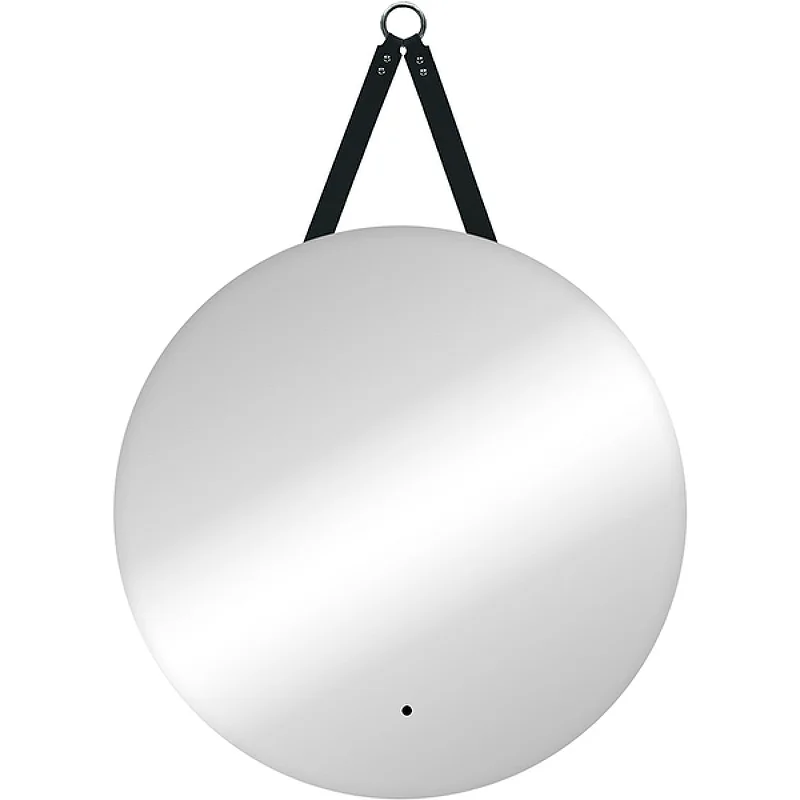 Зеркало Continent Best D650 с Led фоновой подсветкой, бесконтактным сенсором, на ремне из натуральной кожи черного цвета